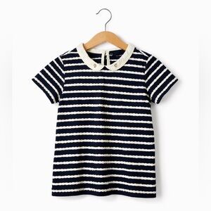 Victoria Beckham Navy & White Striped Kids Shirt Small. Good Condition Preppy